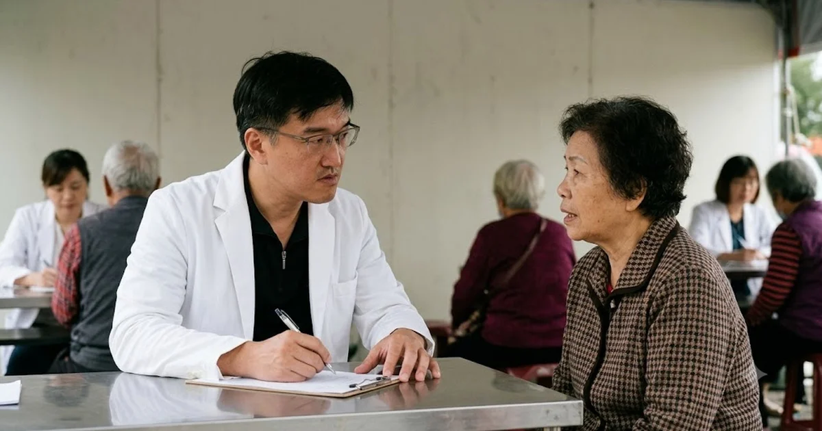改善臉型緊緻的V臉療程，患者在診所接受專業評估。