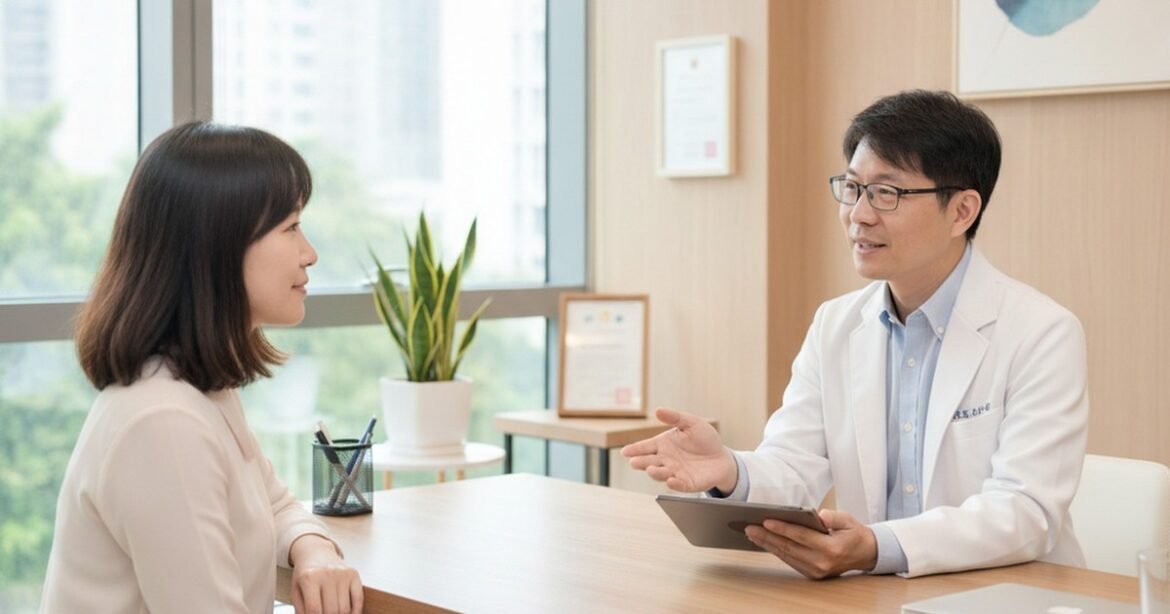 吳芮醫師專注分析案例，說明熟齡雙下巴的改善策略